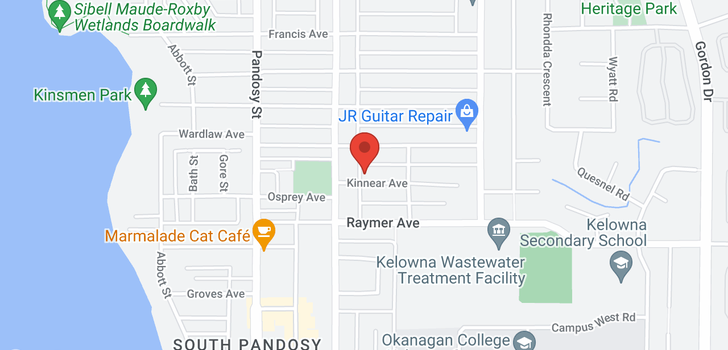 map of #2 734 Kinnear Avenue